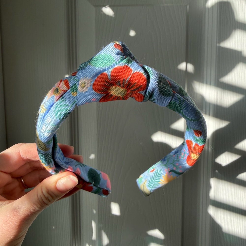 Rifle Paper Co. Floral Headband - Blue and Red